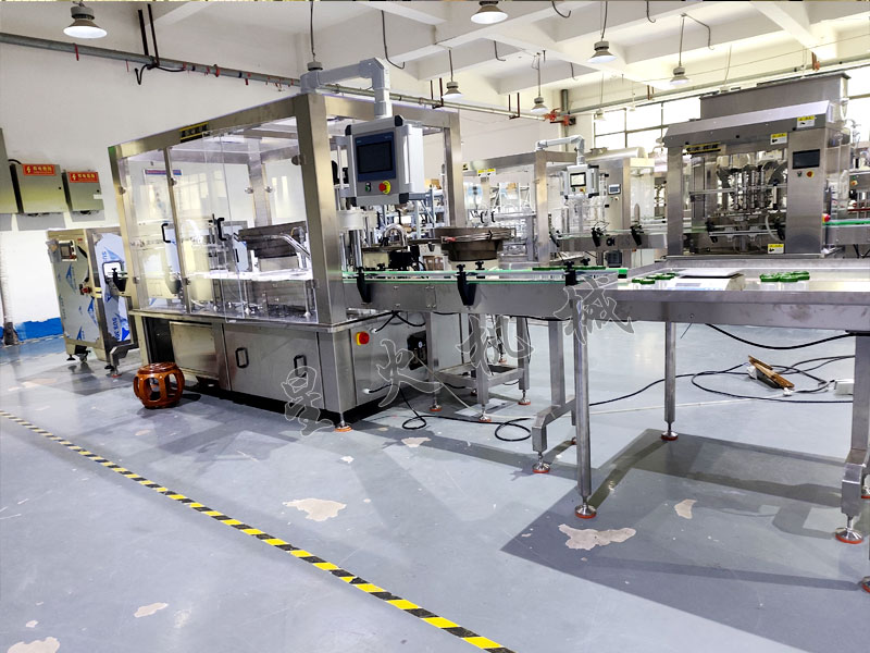 全自动化学试剂瓶灌装旋盖一体机生产线